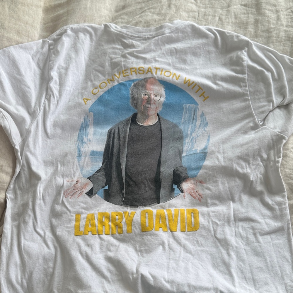 NEW OFFICIAL Larry David Conversation With Seinfeld Show Merch Unisex Large Tee
